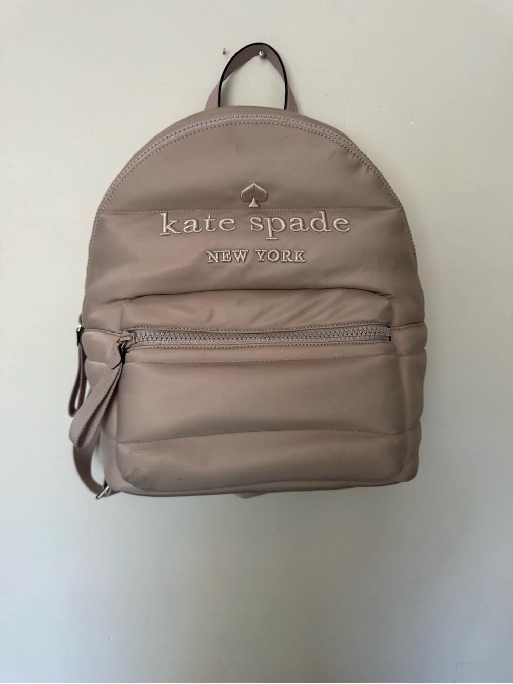 Kate Spade Blush Cream Puffy Backpack